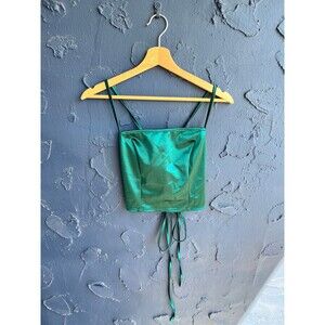 emerald green corset style top